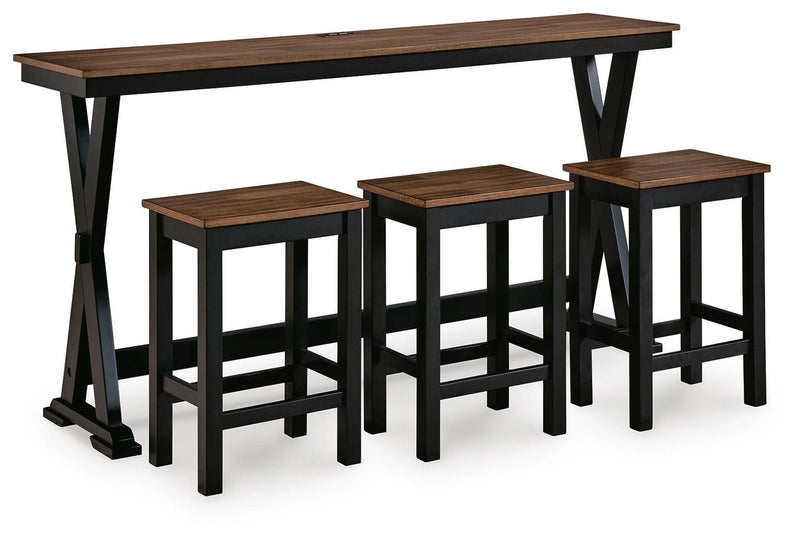 Wildenauer Counter Height Dining Table and 3 Barstools Set