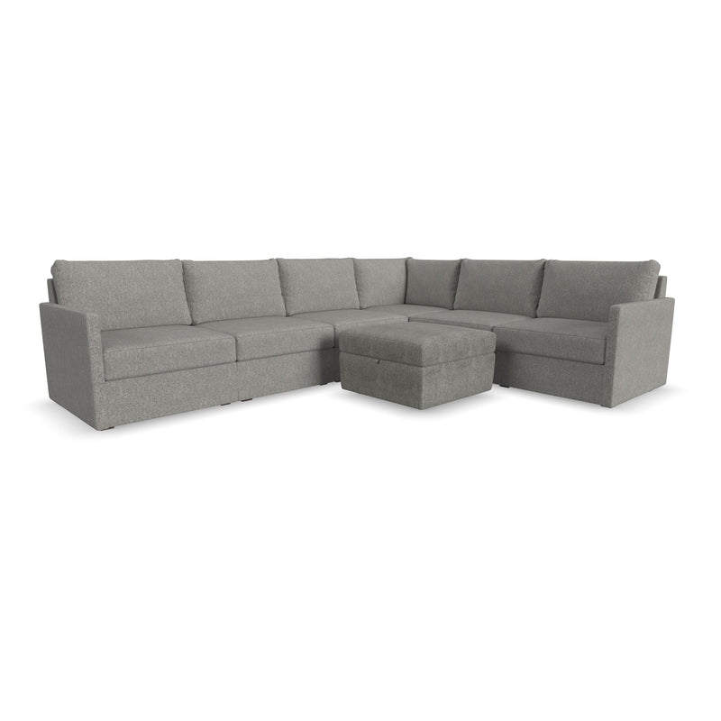 Flex 6-Seat Sectional with Narrow Arm and Storage Ottoman - 5000003380