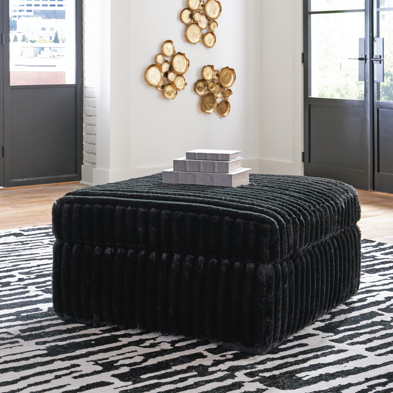Midnight-Madness Oversized Accent Ottoman