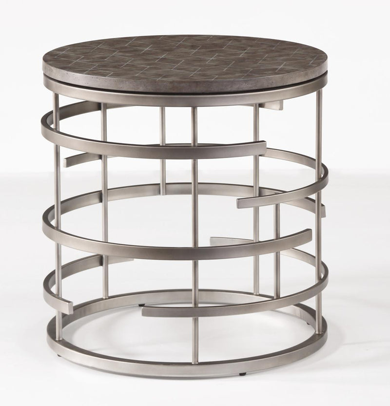 Flexsteel Halo Lamp Table in Silver