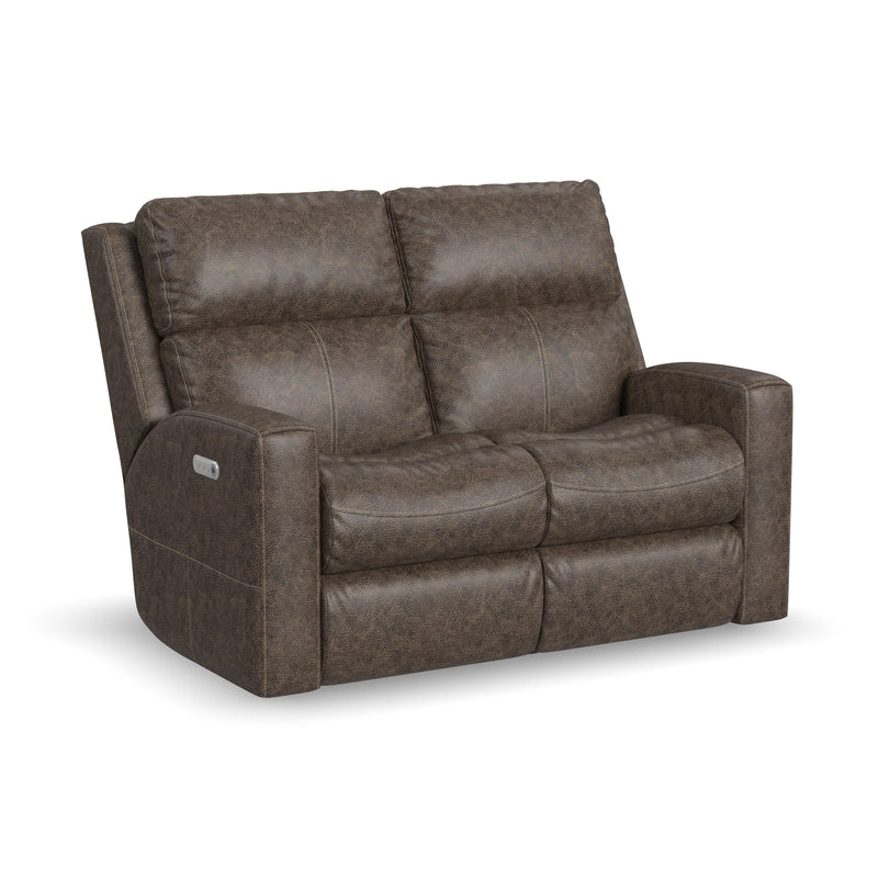 Score B3805-60L Power Reclining Loveseat with Power Headrests & Lumbar